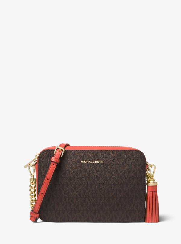 Damske Spojková Taška Michael Kors Ginny Medium Logo Koralove - Kabelky Michael Kors Vypredaj | NPKFA-3768